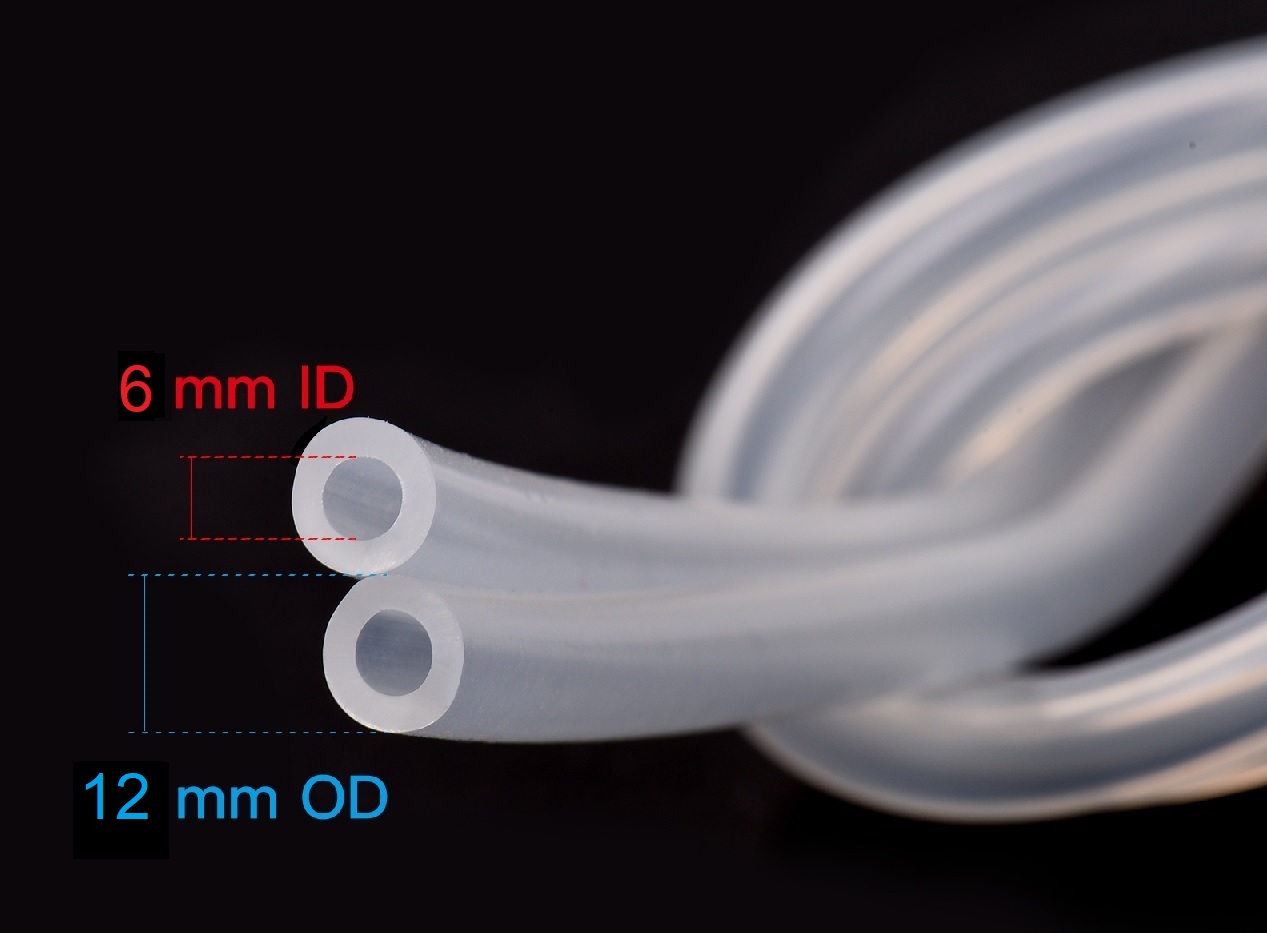 Ống silicone chịu nhiệt 6x12mm (D6 x D12)