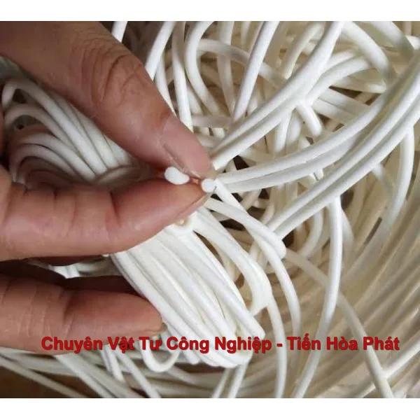 Dây silicone xốp tròn đặc phi 7mm – D7