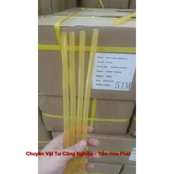 Cây keo nến silicone phi 10.2x230mm (Đường kính 10.2mm x chiều dài 230mm)