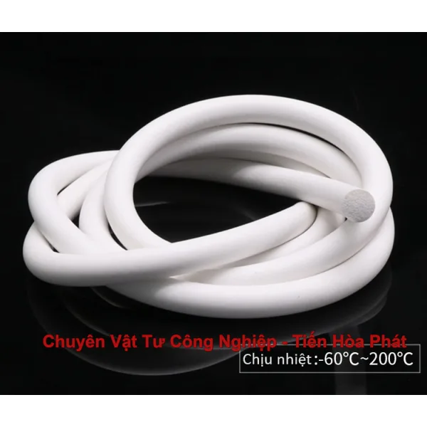 Dây silicone xốp tròn đặc phi 10mm – D10